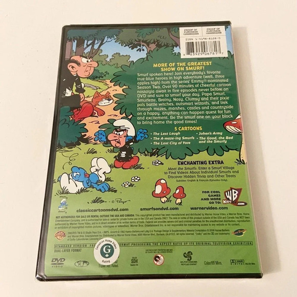 The Smurfs Blu Ray DVD and The  Smurfy Tales Hanna Barbera DVD New Sealed - Picture 8 of 10